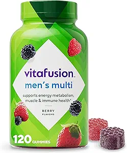 vitafusion Adult Gummy Vitamin Supplement for Men Flavored, A, C, D, E, B6, B12, Daily, 60 Day Supply