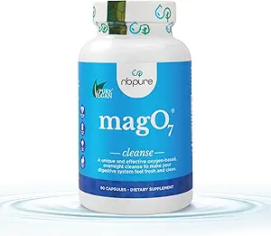 nbpure MagO7 - Natural Colon Cleanse & Detox | Occasional Constipation Relief, Stool Softening, & Bloating Support for Men & Women | Ozonated Magnesium Oxide