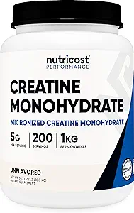 Nutricost Creatine Monohydrate Micronized Powder () - Pure Creatine Monohydrate