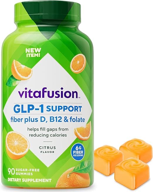 GLP-1 Support Fiber Plus Vitamins D, B12 and Folate