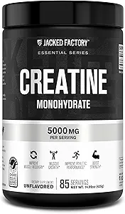 Jacked Factory Creatine Monohydrate Powder - Daily Creatine Supplement for Men and Women, Vegan-Friendly, Third-Party Tested