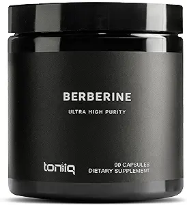 Toniiq Ultra High Strength Berberine HCl from The Himalayas - 100:1 Concentrated Extract - Lab-Tested 97% Berberine HCl - 90 Vegetarian Capsules, 500 mg per Capsule