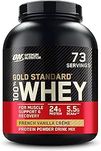 Optimum Nutrition Gold Standard 100% Whey Protein Powder, French Crème (Packaging May Vary)