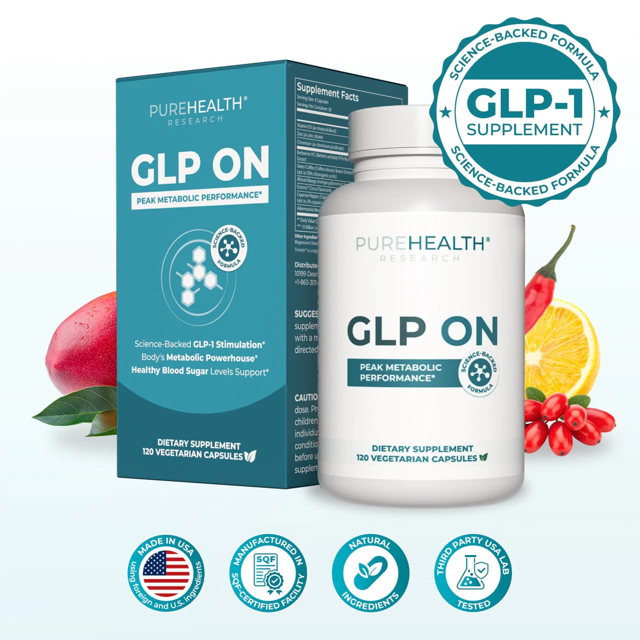 PureHealth Research Natural GLP-1 Supplements